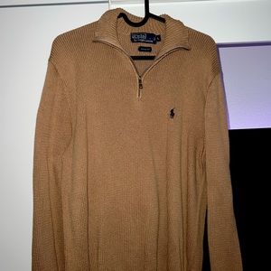 Polo by Ralph Lauren Tan Knit Quarterzip